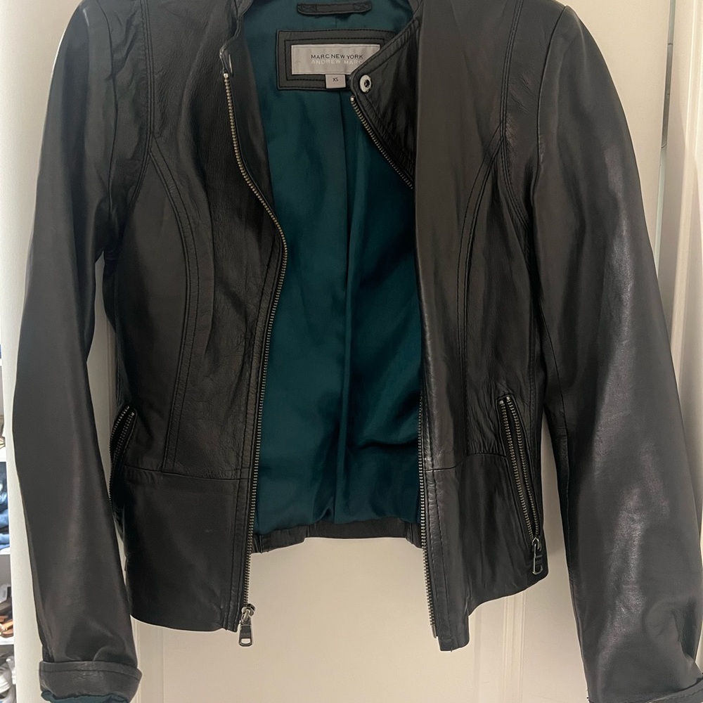 Black Leather Jacket by Blank